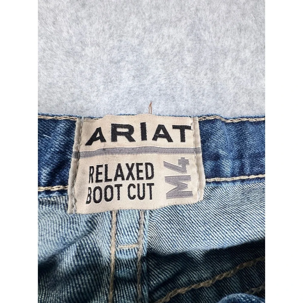 Ariat M4 Relaxed Boot Cut Jeans Mens 31x30 Medium Wash Denim Western Workwear